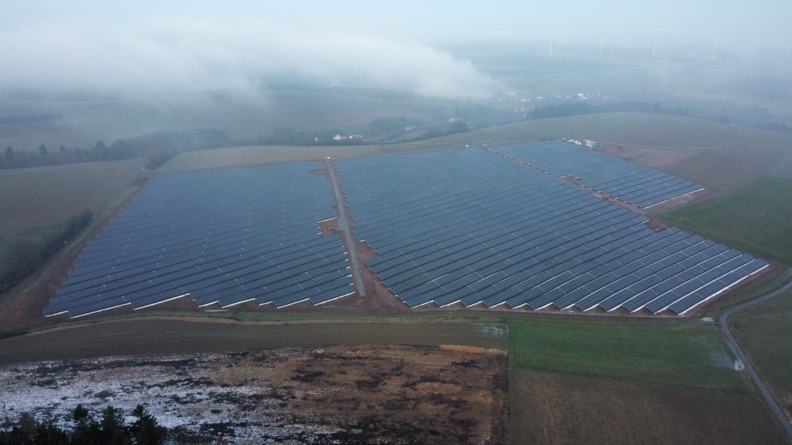 Farma PV Oberroth — zdjęcie z drona